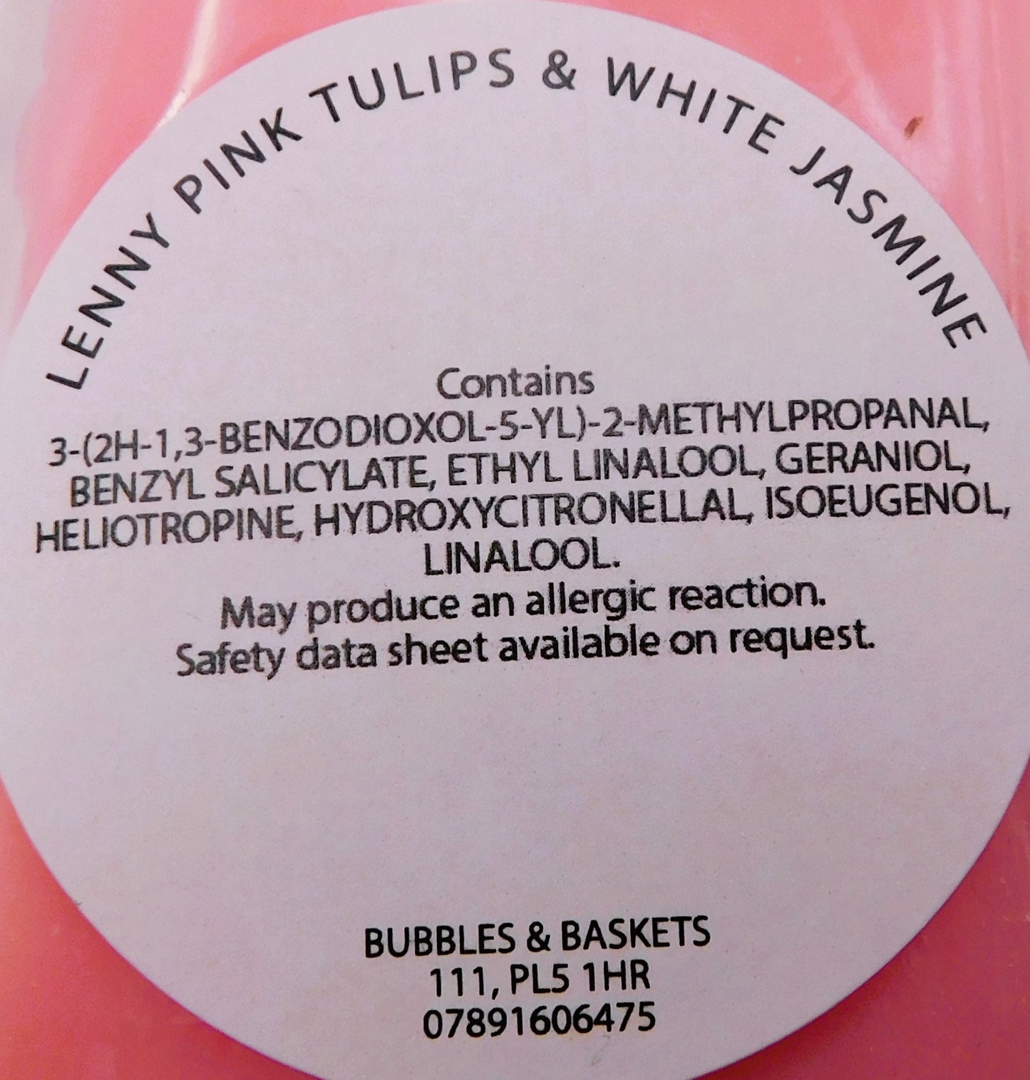 Lenny Pink Tulips & White Jasmine Snap Bar