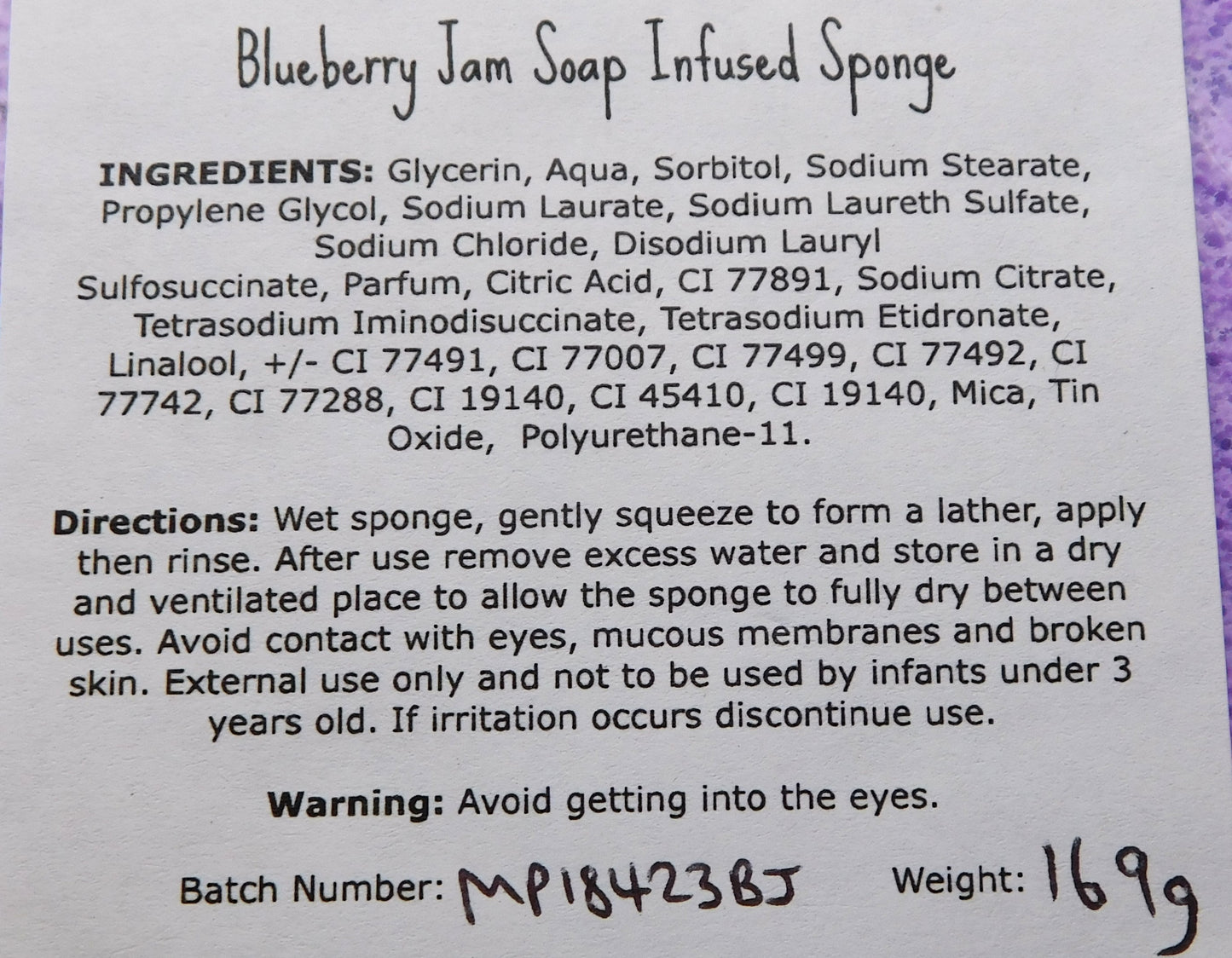 Blueberry Jam Soap Sponge