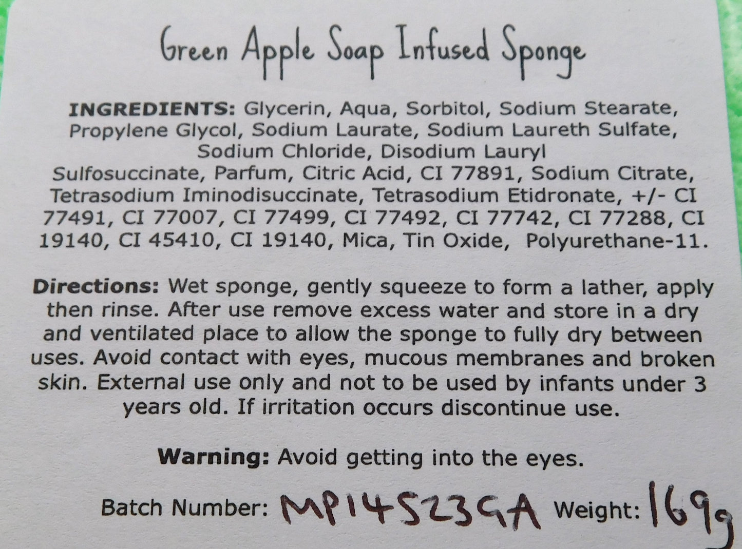 Green Apple Soap Sponge