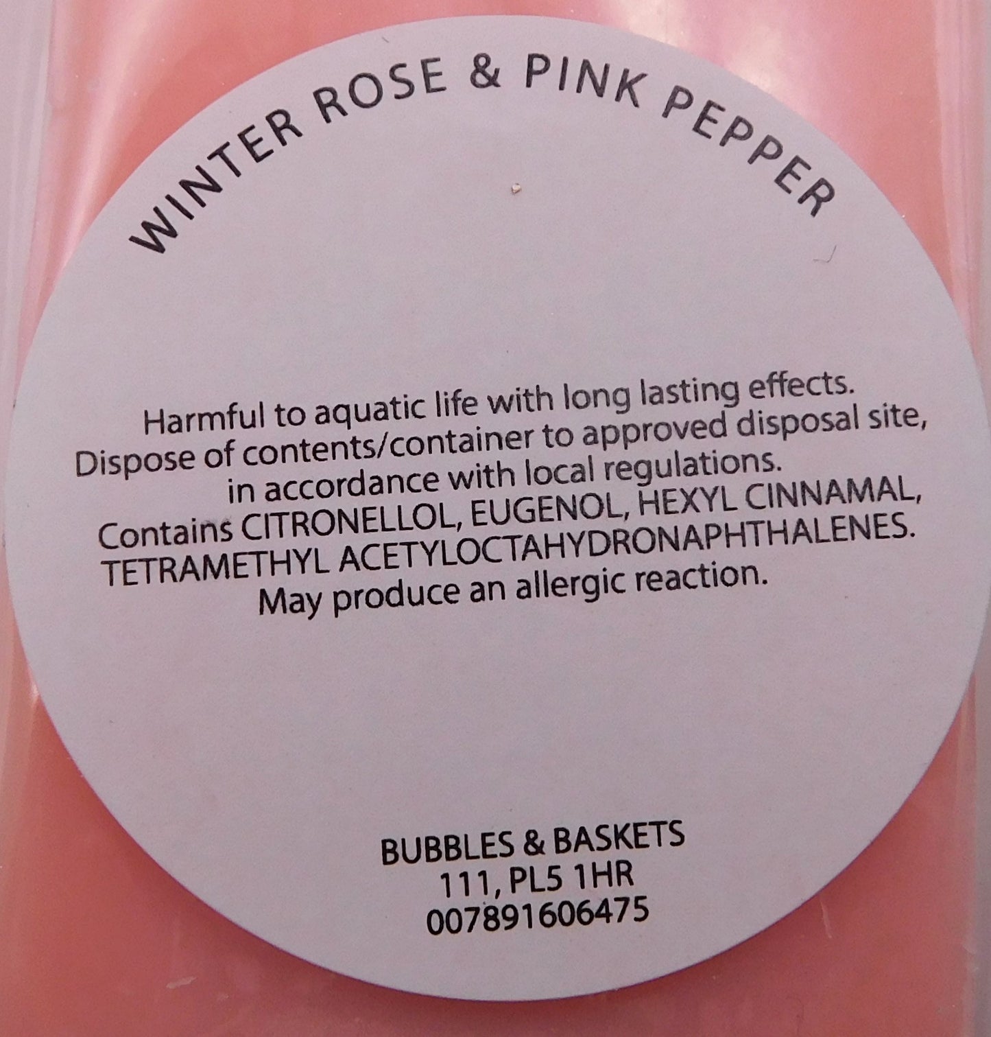 Winter Rose & Pink Pepper Snap Bar