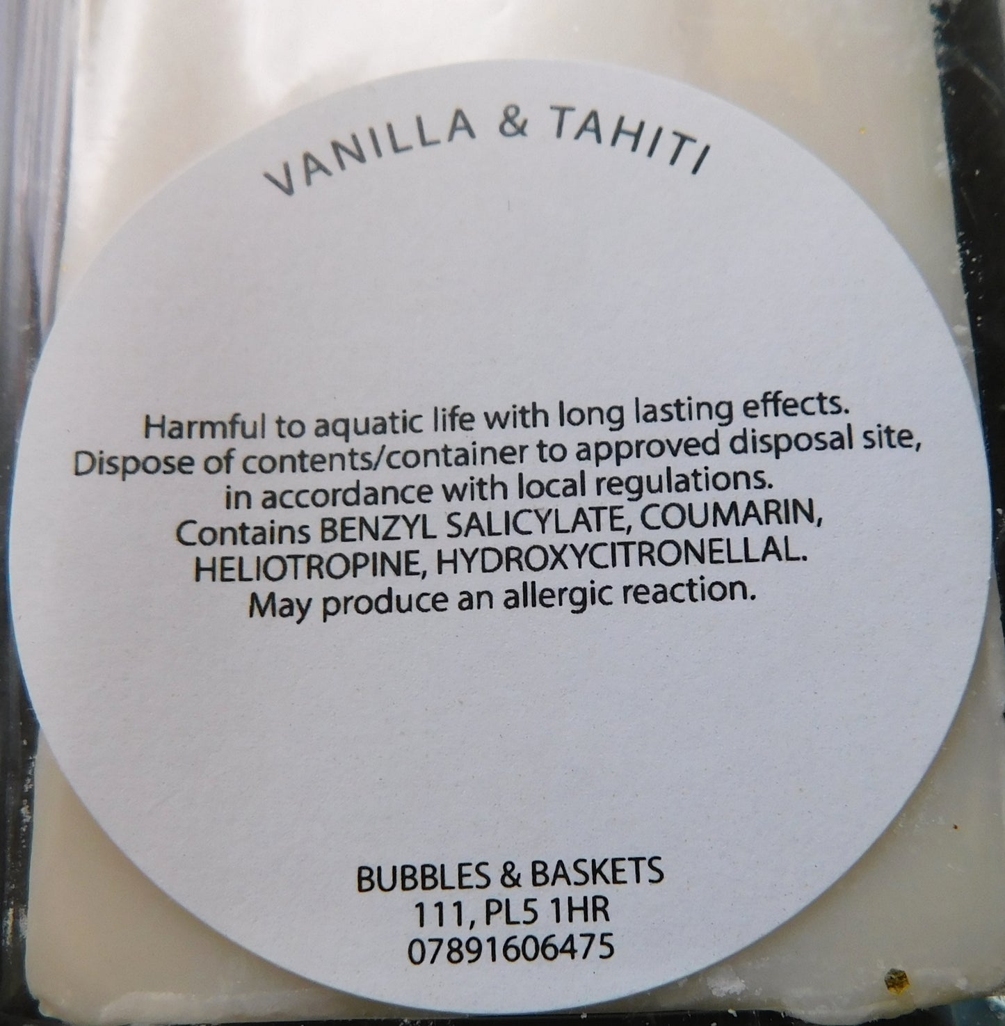 Vanilla & Tahiti Snap Bar