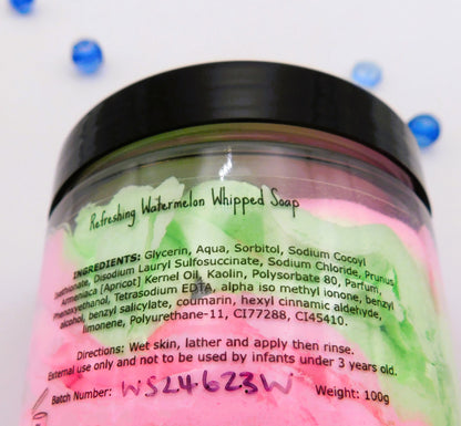 Refreshing Watermelon Whipped Soap